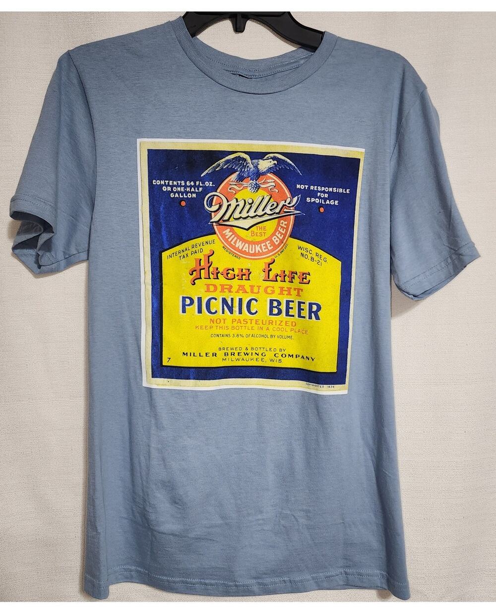 Miller high life small shirt men's